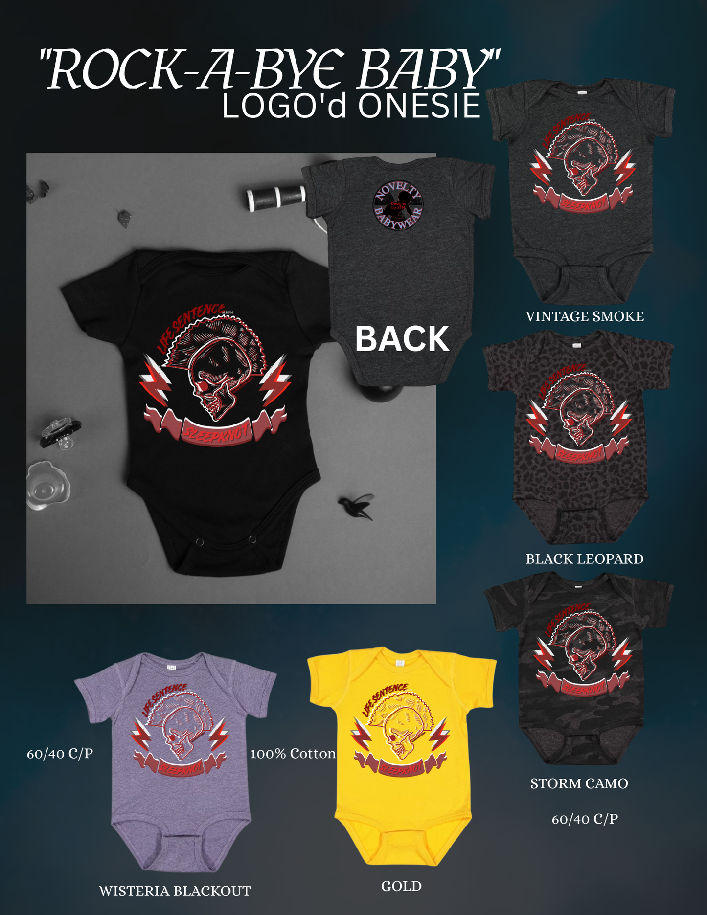 "ROCK-A-BYE BABY" Onesie